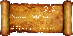 Potocsik Peónia névjegykártya